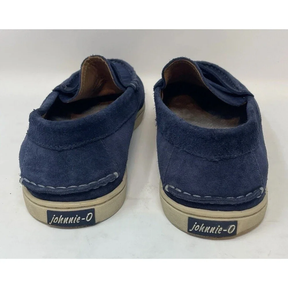 Johnnie-O Mens Santa Monica Blue Suede Loafer Casual Dress Style JMFW1720 Sz 8 M
